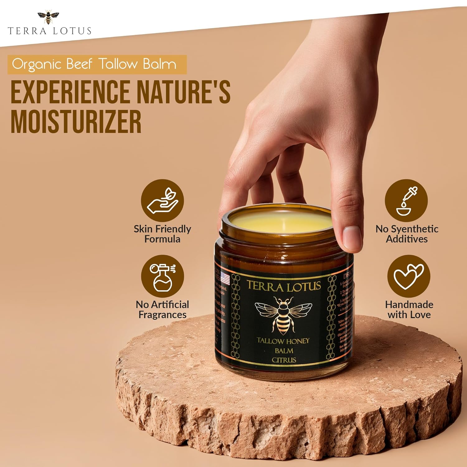 TERRA LOTUS – Citrus Tallow Honey Balm